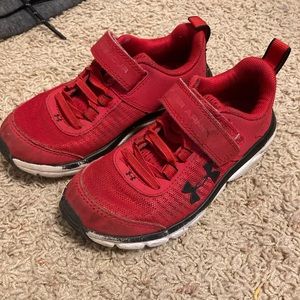 UA red shoes